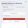 eInvoice Validator for Mustang – screenshot of the one-file app