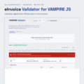 eInvoice Validator for VAMPIRE JS – screenshot of the one-file app