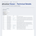 eInvoice Viewer – Technical Details – screenshot of the one-file app