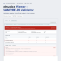eInvoice Viewer – VAMPIRE JS Validator – screenshot of the one-file app